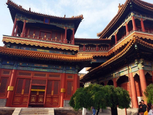 Besuch des Lama Tempels in Peking.